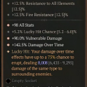 3GA X'fal's Corroded Signet (8008/9295) *98 All Stats* *142.%% Damage Over Time* *90% Vulnerable Dam
