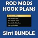 [PS] Fishing Rod Mods and Hooks Plans 5in1 bundle (Advanced drag, Attractive hook, Improved bearing)