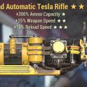 Tesla Rifle Automatic (Quad/25%FasterFireRate/15%FasterReload - Q/FFR/FR) - FO76 Weapons PC