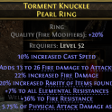 RING HIGH FIRE DMG 22% FIRE DMG 20% RARIT 7% ALL RES 36% FIRE RES MANA LEECH CAST SPEED