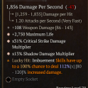 3GA Dagger GA Critical Strike Damage Multiplier GA Maximum Life GA Shadow Damage Multiplier 108 weap
