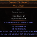 DAWN OF THE HUNT Coward's Legacy Mail Belt UNIQUE BELT NO LVL REQUIRED HIGH DEXTERITY STRENGTH BELT