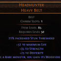 DAWN OF THE HUNT HEADHUNTER HEAVY BELT UNIQUE BELT HEAD HUNTER