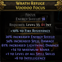 Rare Focus 33 level req - +1 to Level of All Spell Skills/61% lightning damage/54% spell damage/14 m