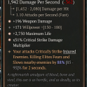 3GA The Butcher's Cleaver (88/95) GA Critical Strike Damage Multiplier GA Weapon Damage GA Maximum L