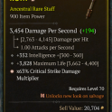 1GA Staff GA Critical Strike Damage Multiplier/352 int 3828 max life and one empty slot