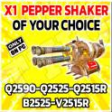 x1 PEPPER SHAKER OF YOUR CHOICE ( q2590-q2525-q2515r-b2525-v2515r)
