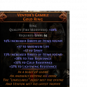 VENTOR'S GAMBLE 17 SPIRIT 37 LIFE 27% RARITY +28/35/38% RESISTANCES MINION WITCH RING LICH INFERNALI