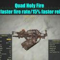 Quad Holy Fire Flamer (25% faster fire rate/15% faster reload)