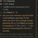 2GA Deathmask of Nirmitruq (73/75) GA Dexterity/GA Armor/+3 flurry 14% fortify gene