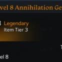 (Tier3)Level 8 Annihilation Gem (Damage Gem)(Random Class and Random Skill) All US server