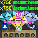 x750 Ancient Armor Orbs and x750 Ancient Sword Orbs