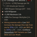 2GA Anathema of the Primes (35/40) GA Willpower/GA Maximum Life/253 weapon dmg 18% fire dmg multipli