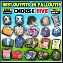 5 APPAREL OF YOUR CHOICE (RED ASYLUM/TATTER FIELD JACKET/DUCHESS'S/MR .FUZZY CLEAN/BOS JUMPSUIT etc)