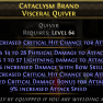 LIGHTNING ARROW DEADEYE RANGER VISCERAL QUIVER PHYSICAL LIGHT DMG 44% BOW SKILL DMG 39% CRIT CHANCE - image