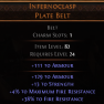 DAWN OF THE HUNT Infernoclasp Plate Belt UNIQUE BELT LVL 24 REQUIRED MAXIMUM FIRE RESISTANCE BELT - image