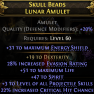 LIGHTNING SPEAR AMAZON DEADEYE AMULET 3 PROJECTILE SKILL 47 SPIRIT 51 LIFE 19 DEX 22 CRIT 28%EVASION - image