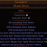 DAWN OF THE HUNT SNAKEPIT UNIQUE RING PEARL RING STORMWEAVER SORCERESS RING LVL 32 REQ - image