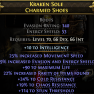 EVASION+ENERGY SHIELD BOOTS 25% MOV SPEED 90 LIFE 22 RARITY 24 COLD RES 19 CHAOS RES AMAZON RANGER - image
