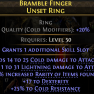 HIGH RARITY RING COLD AND LIGHTNING DMG 32% RARITY FOUND 17 DEX 25% COLD RESIST +1 SKILL SLOT - image