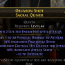 rare sacral quiver 44 level req 35% increased projectile speed/10% increased attack speed/10% increa - image