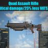 Quad Assault Rifle (+50% critical damage/25% less VATS AP cost) - image