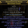 EVASION ENERGY SHIELD BOOTS 30% MOVEMENT SPEED 111 LIFE 23 RARITY 32 FIRE 32 LIGHT RES AMAZON RANGER - image