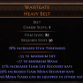 DAWN OF THE HUNT Waistgate Heavy Belt UNIQUE BELT LVL 50 REQUIRED - image