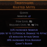 DAWN OF THE HUNT Treefingers UNIQUE GLOVES LVL 12 REQ GRANTS GIANT'S BLOOD - image