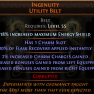 PERFECT INGENUITY BELT WITH 18% MAX ENERGY SHIELD ENCHANT 30/30 BONUSES GAINED FROM RINGS - image
