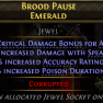 3 POINT HUNTRESS JEWEL (ACCURACY RATING % - CRIT BONUS DMG - SPEAR DMG) JAVAZON JEWEL AMAZON JEWEL - image