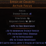 DAWN OF THE HUNT Effigy of Cruelty UNIQUE FOCUS LVL 10 REQ SORCERESS FOCUS WITCH FOCUS - image