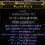 EVASION BOOTS 20% MOVEMENT SPEED 82 MAX LIFE 19% RARITY FOUND  28% FIRE 27% CHAOS RESIST AMAZON RANG - image