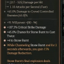 3GA Stone of Vehemen (17/20) *4 Stone Burst* *187.5% Critical Strike Damage* *45% Chance Cast Twice* - image