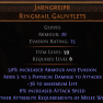 DAWN OF THE HUNT Jarngreipr UNIQUE GLOVES LVL 6 REQ WARRIOR GLOVES - image