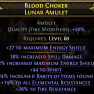 LIGHTNING SPEAR AMULET 44 SPIRIT 32% ENERGY SHIELD 24% RARITY FOUND 19% ALL RESISTS 26% FIRE RES 18% - image