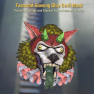 Fasnacht glowing Blue Devil mask - image