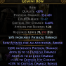 INSANE LIGHTNING ARROW DEADEYE RANGER BOW 455 DPS CRITICAL HIT CHANCE CRITICAL DAMAGE BONUS 462 PHYS - image