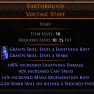 DAWN OF THE HUNT Earthbound Voltaic Staff UNIQUE STAFF LVL 10 REQ LIGHTNING SORCERESS  STAFF - image