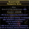 DAWN OF THE HUNT RARE RING 42 COLD DMG 28% COLD DMG 118 LIFE 30 STRENGTH 24% ALL RESISTANCES 6% MANA - image
