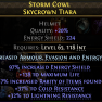 47% RARITY FOUND HELM 224 ENERGY SHIELD 138 MAX LIFE 37% COLD 32% LIGHTNING RESIST SORC HELM AMAZON - image