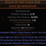 DAWN OF THE HUNT 3 SOCKETED Pillar of the Caged God UNIQUE QUARTERSTAFF NO LVL REQ MONK STAFF - image