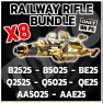 RAILWAY RIFLE BUNDLE X8 (Q2525 - Q5025 - QE25 - B2525 - B5025 - BE25 - AA5025 - AAE25 ) - image
