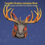 Fasnacht Glowing Jackalope Mask - image