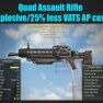 Quad Assault Rifle (Explosive/25% less VATS AP cost) - image