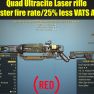 Quad Ultracite Laser rifle (25% faster fire rate, 25% less VATS AP cost) - image