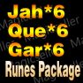 (S8)6x Jah, 6x Que, 6x Gar (Heir of Perdition Runes Package) - image