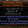 DAWN OF THE HUNT PERFECT 15% ALL RESISTANCES ENFOLDING DAWN UNIQUE CHEST SORCERESS CHEST WITCH CHEST - image