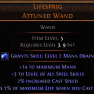 +3 SKILLS Lifesprig Attuned Wand UNIQUE WAND LVL 6-10 REQ WITCH WAND SORCERESS WAND +3 LEVEL OF ALL - image
