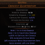 DAWN OF THE HUNT Matsya UNIQUE QUARTERSTAFF LVL 20 REQ MONK WEAON MONK STAFF SKILLS RESERVE 50% LES - image